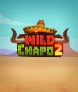 Experience the vibrant Mexican desert with the Wild Chapo 2 game by Relax Gaming, featuring a whimsical bull wearing a sombrero set against a serene desert backdrop. This image conveys the charm and humor of the game, great for players who enjoy unique themes, providing a delightful gaming experience.