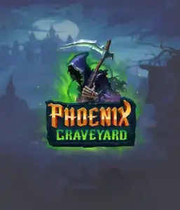 ELK Studios' Phoenix Graveyard game screen, showcasing the mystical graveyard and the legendary phoenix rising from the ashes. The visual highlights the slot's dynamic reel expansion mechanism, alongside its beautifully crafted symbols and gothic theme. The artwork conveys the game's legend of the phoenix's revival, making it enticing for those fascinated by mythology.