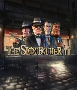 Enter the nefarious world of The Slotfather Part II game by Betsoft, showcasing four iconic mafia characters in front of a moody urban backdrop. This image captures the dramatic essence of the mobster lifestyle with its detailed character design and evocative setting. Great for players attracted to mafia stories, delivering a gripping adventure. 