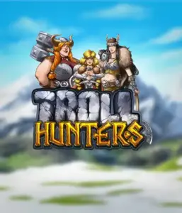 Step into the world of "Troll Hunters," where fierce Viking warriors are poised to confront their foes. The logo shows a male and female Viking, armed and ready, set against a chilly landscape. They exude strength and courage, reflecting the core of the game's adventurous theme.